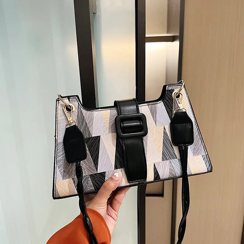 New Popular Contrast Color PU Bag Female Summer Casual