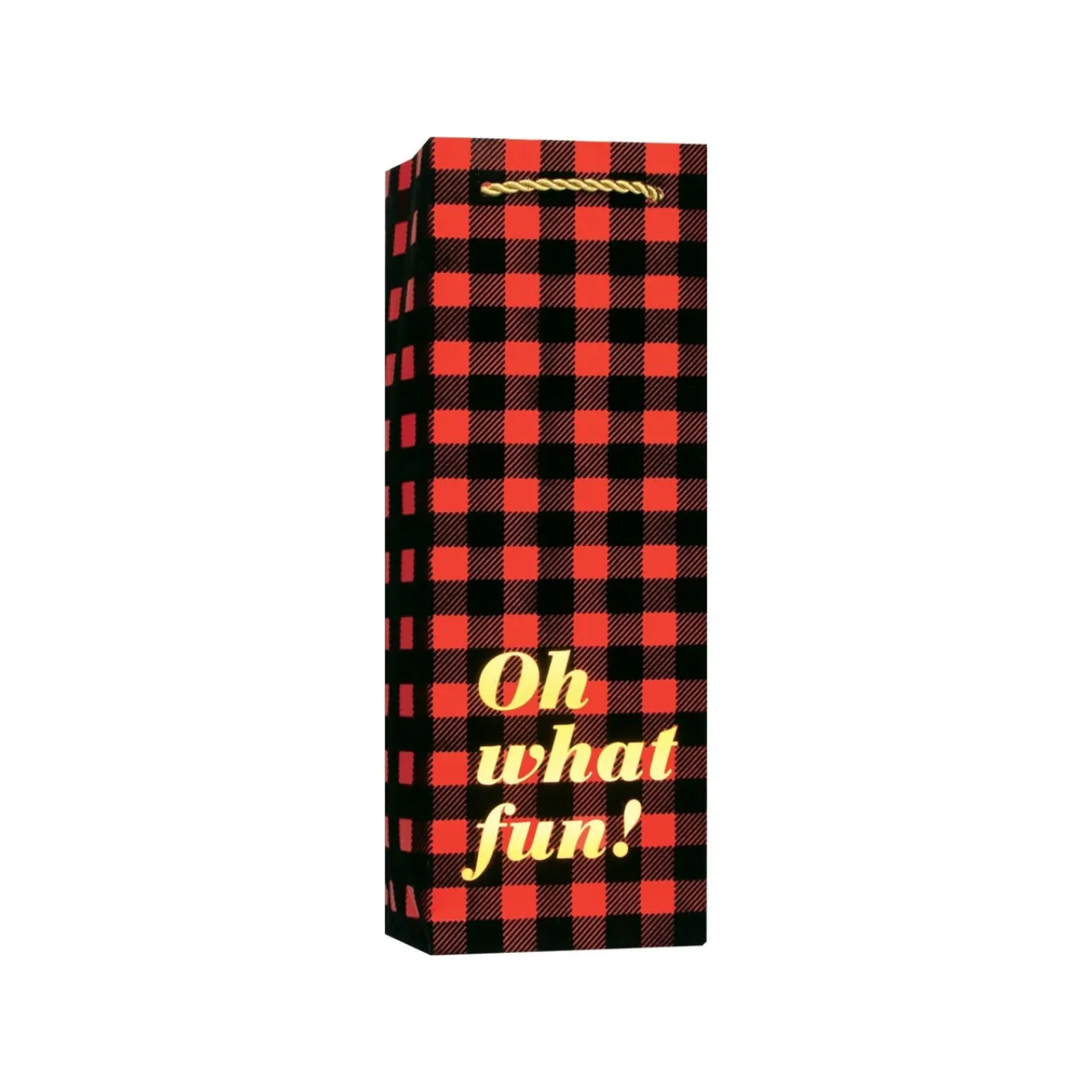 Oh What Fun Plaid Gift Bags