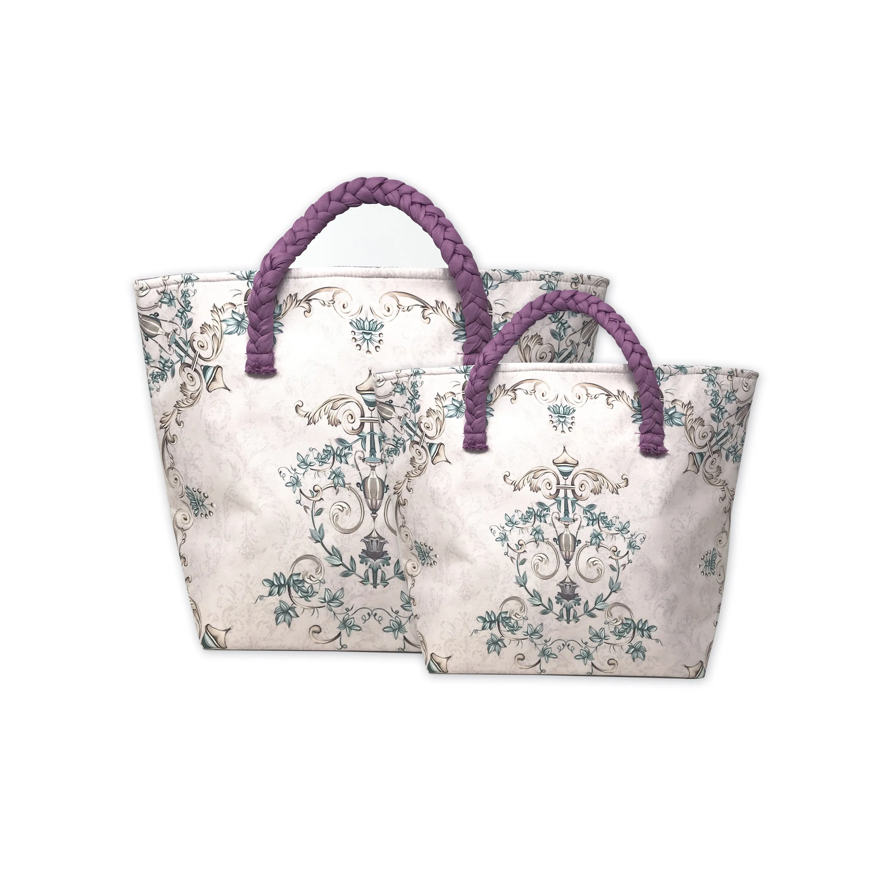 Pale Florids Roll down Bag/Basket