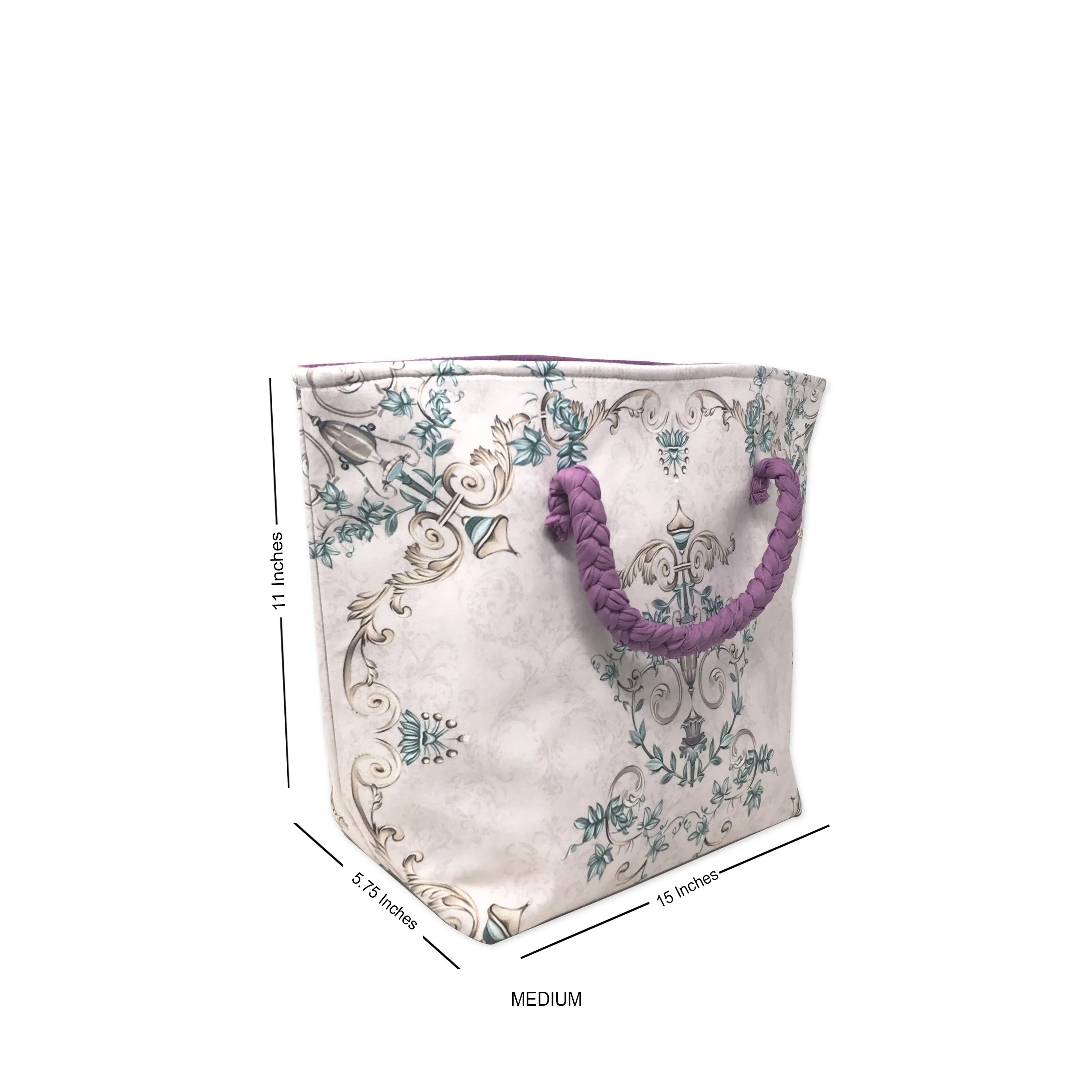 Pale Florids Roll down Bag/Basket