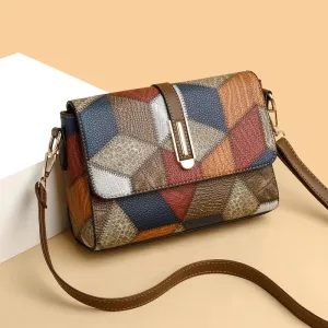 Patch PU Leather Handbag