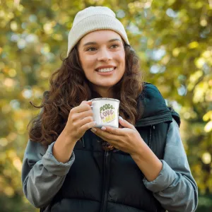Peace Love & Mud Camping Enamel Mug