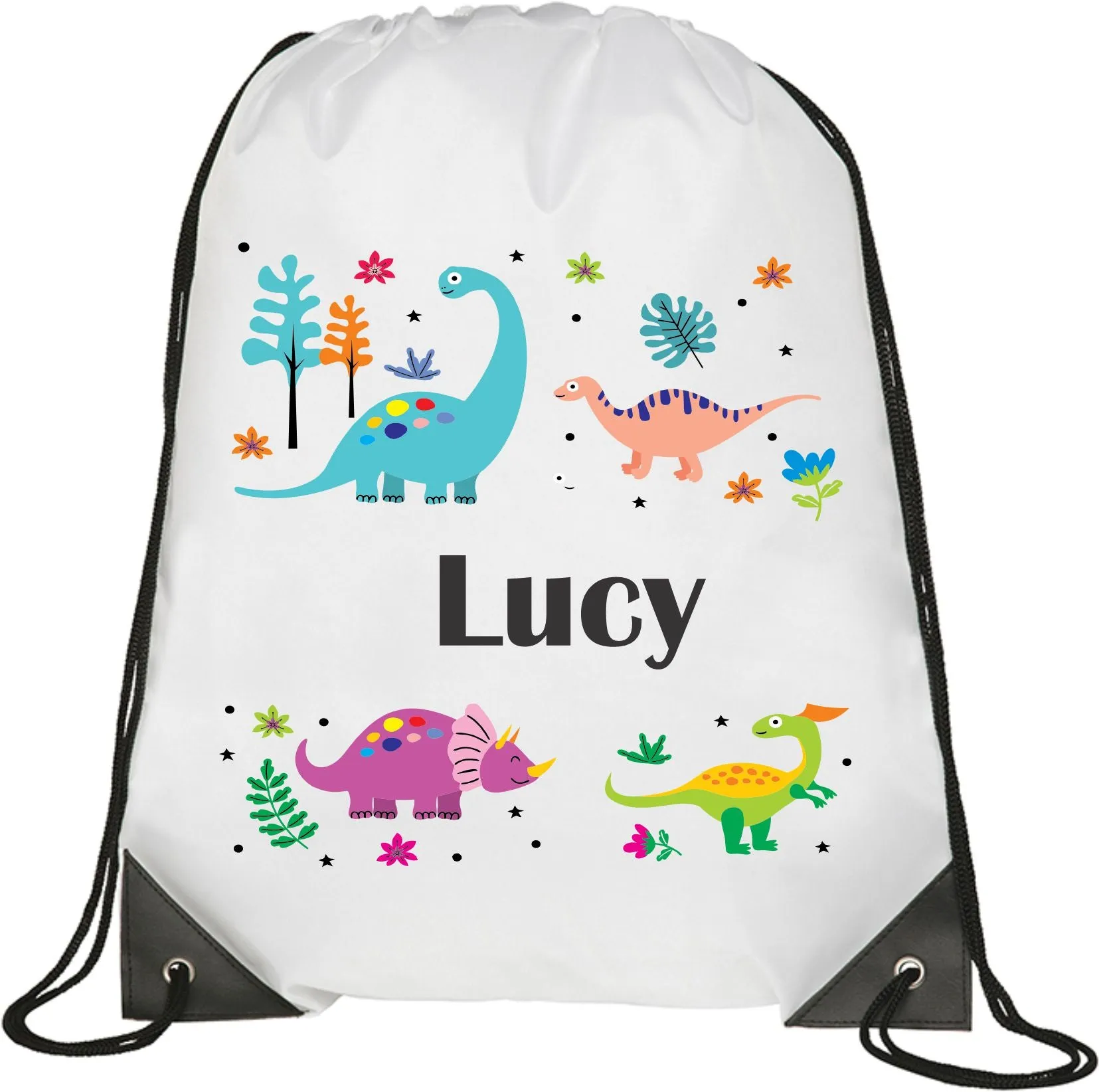 Personalised Dinosaur Pencil Case - Linen Bag, Make up bag, Purse