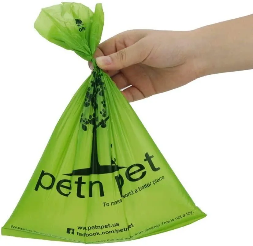 PET N PET Dog Poop Bags Earth-Friendly 180 Counts 10 Rolls Doggie Waste Bags Green Carrier Bags