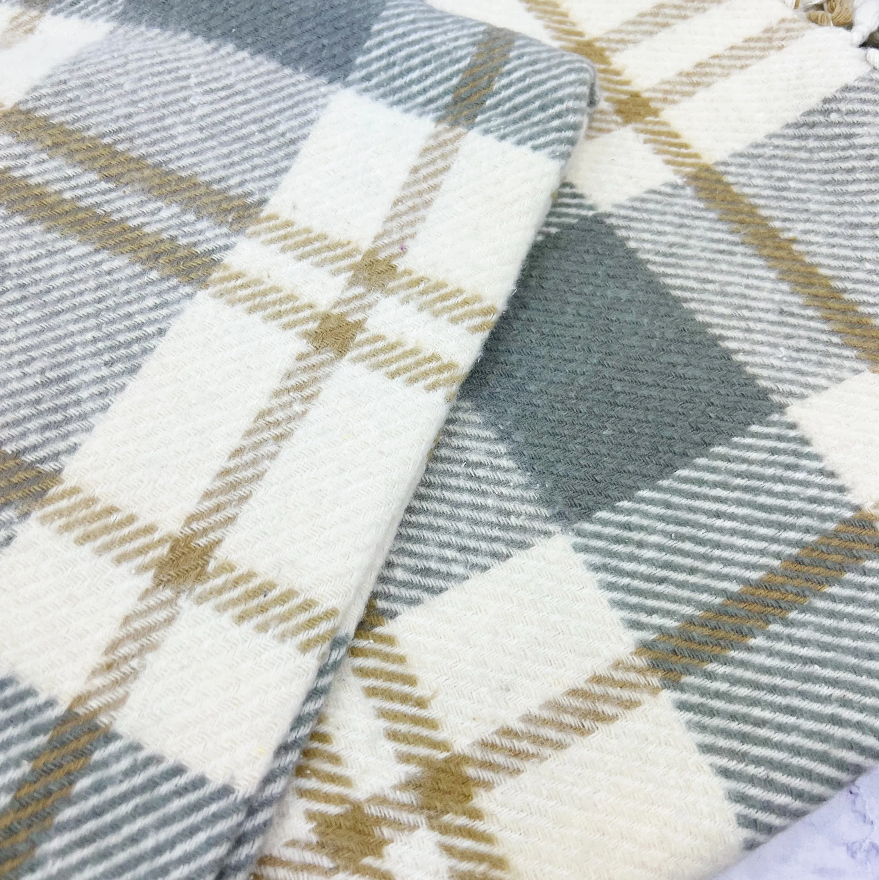 Plaid Cotton Throw