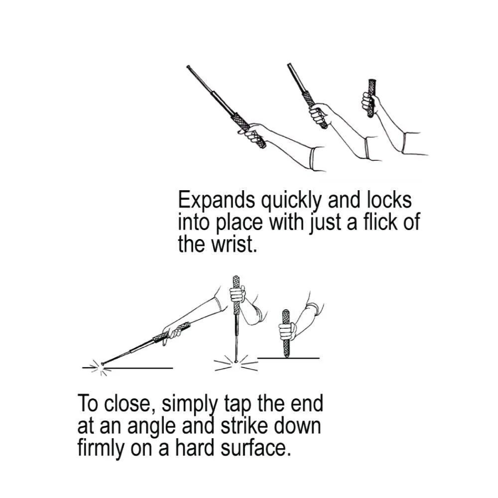 Police Force 16" Expandable Steel Baton