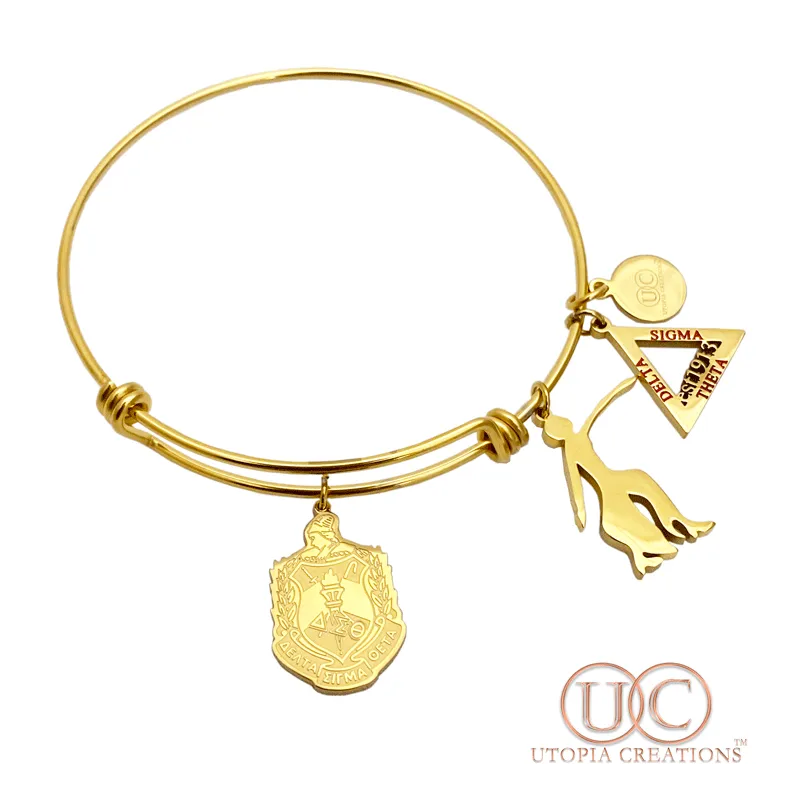 "Delta Charm" Expandable Bracelet (Stainless Steel)