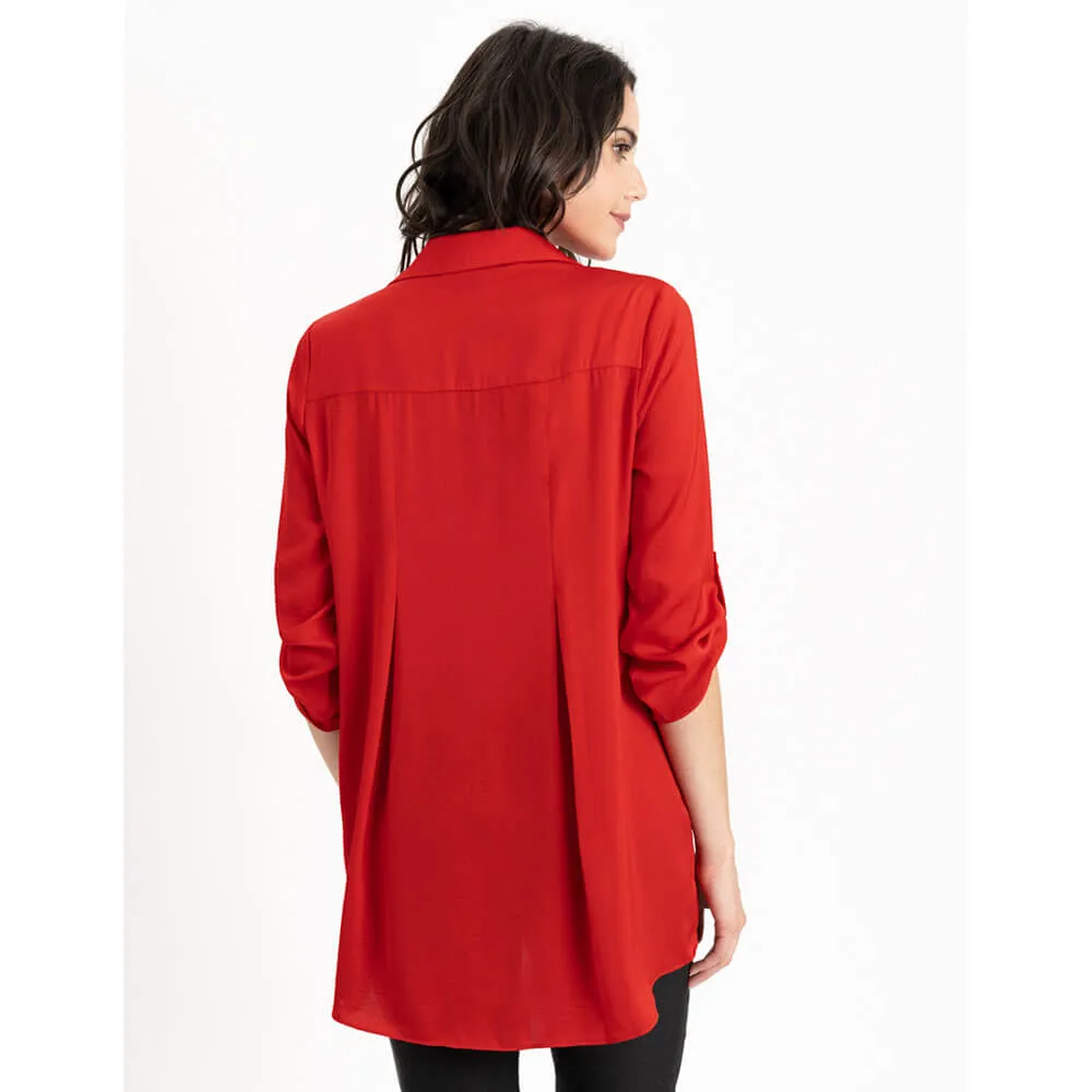 Renuar Airflow Long Sleeve Blouse - Berry