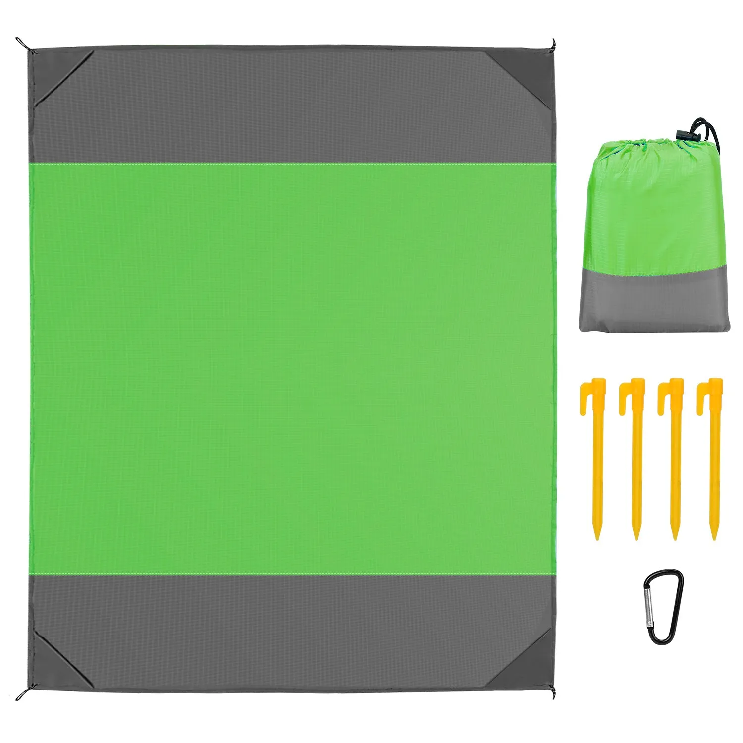 Sand Proof Picnic Blanket with 4 Anchors