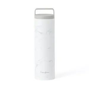 Stainless Steel Bottle With Handle 730ml Marble White