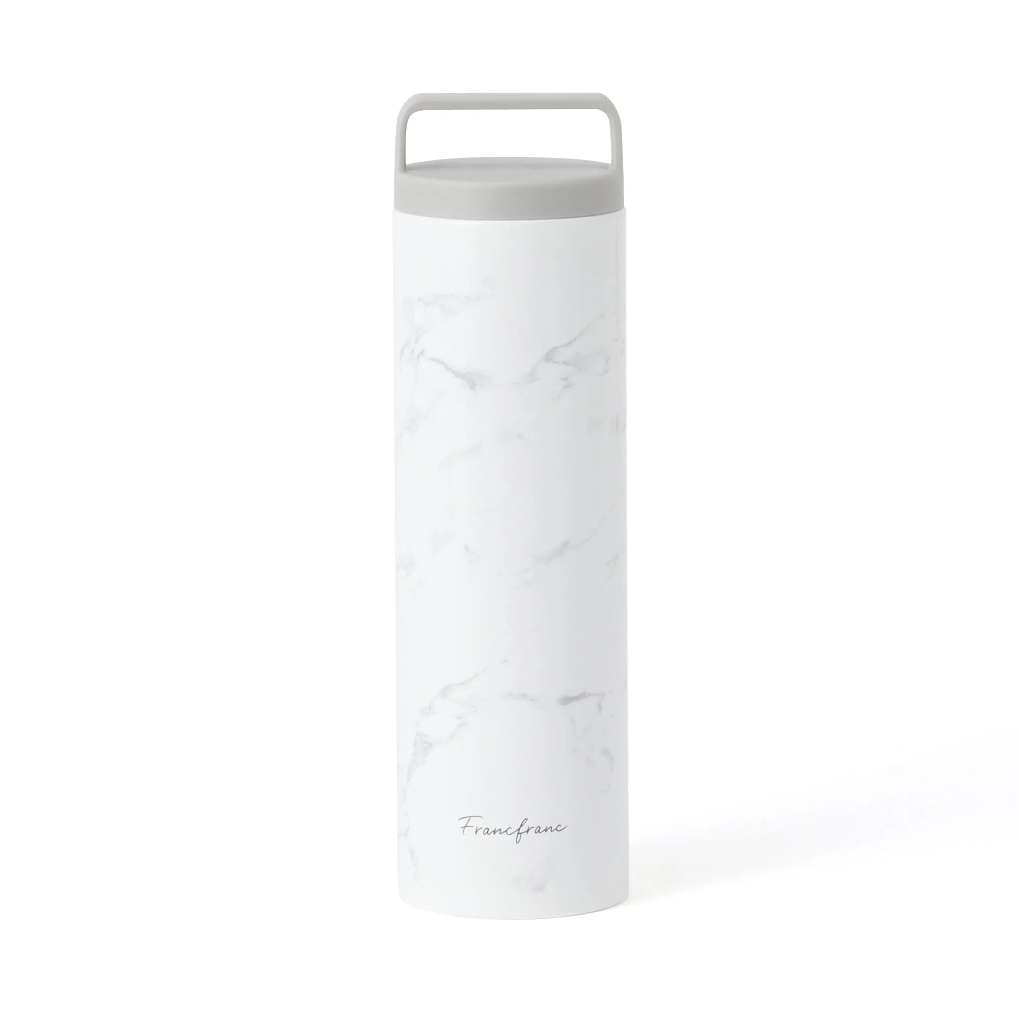 Stainless Steel Bottle With Handle 730ml Marble White