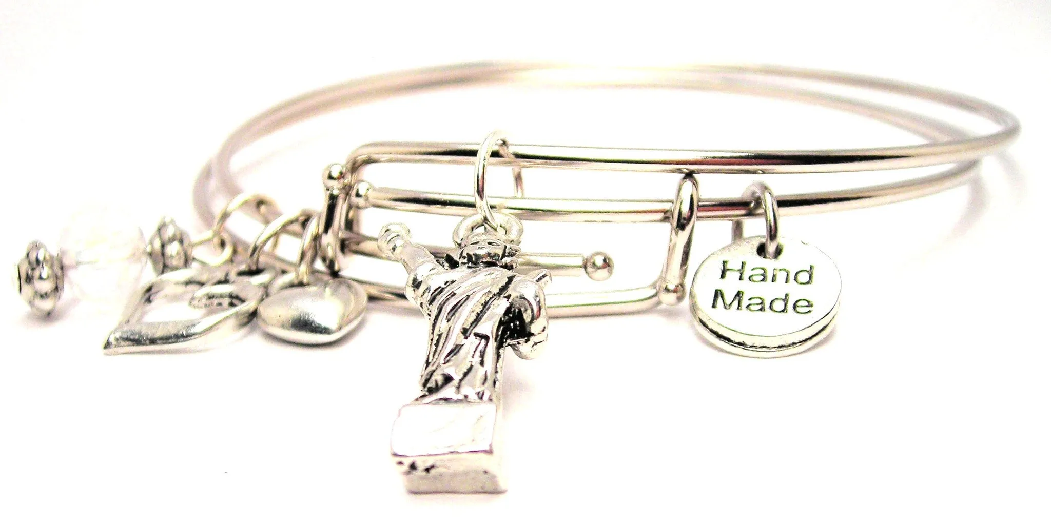 Statue Of Liberty Expandable Bangle Bracelet Set