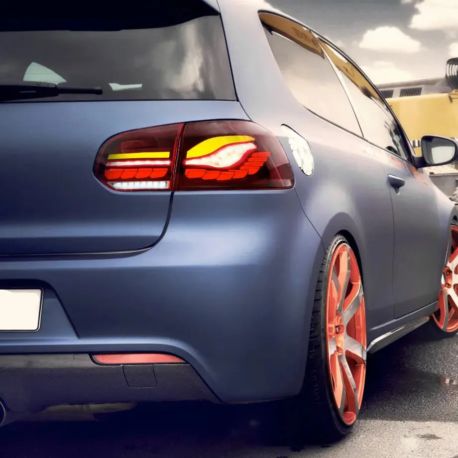 Suitable To Fit - VW Golf 6 CS Style OLED Sequential Smoked Red Taillights