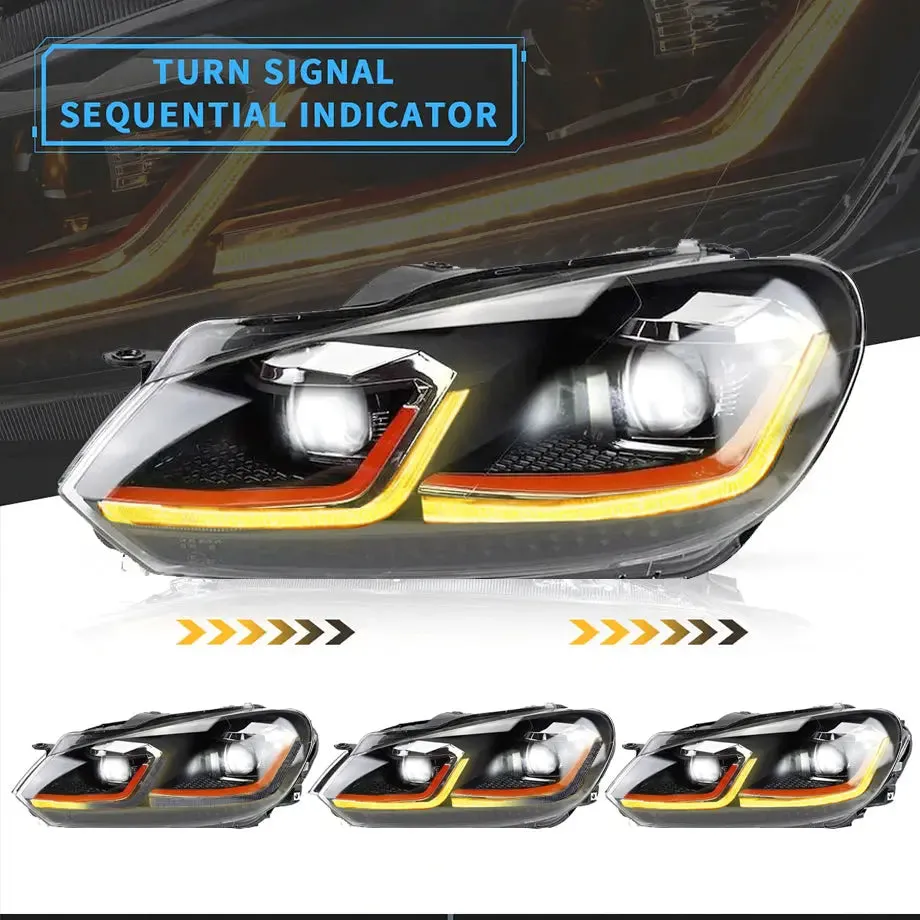 Suitable To Fit - VW Golf 6 LED Projector Headlight - Golf 7.5 GTI Style