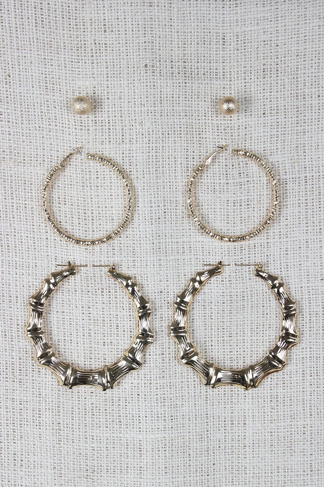 Textured Earring Set