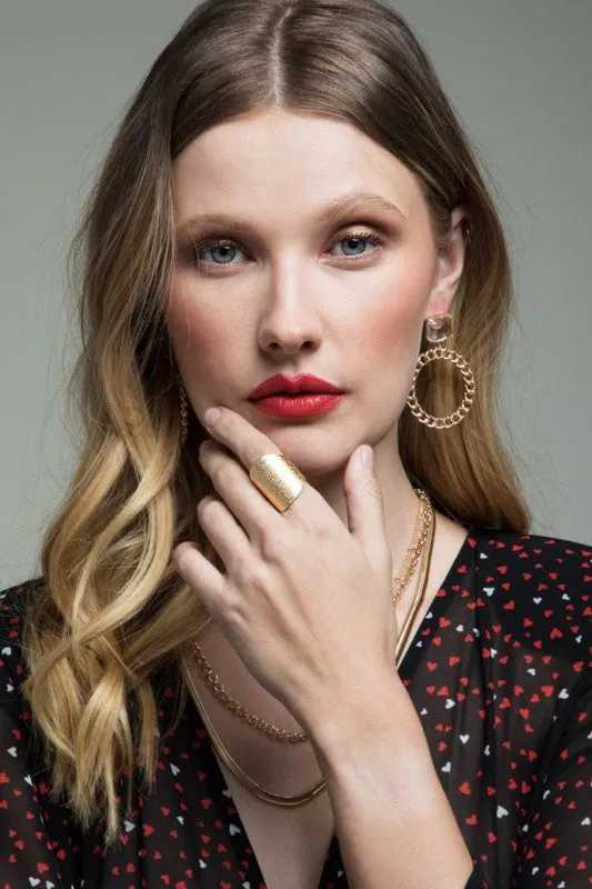 Textured Wide Ring