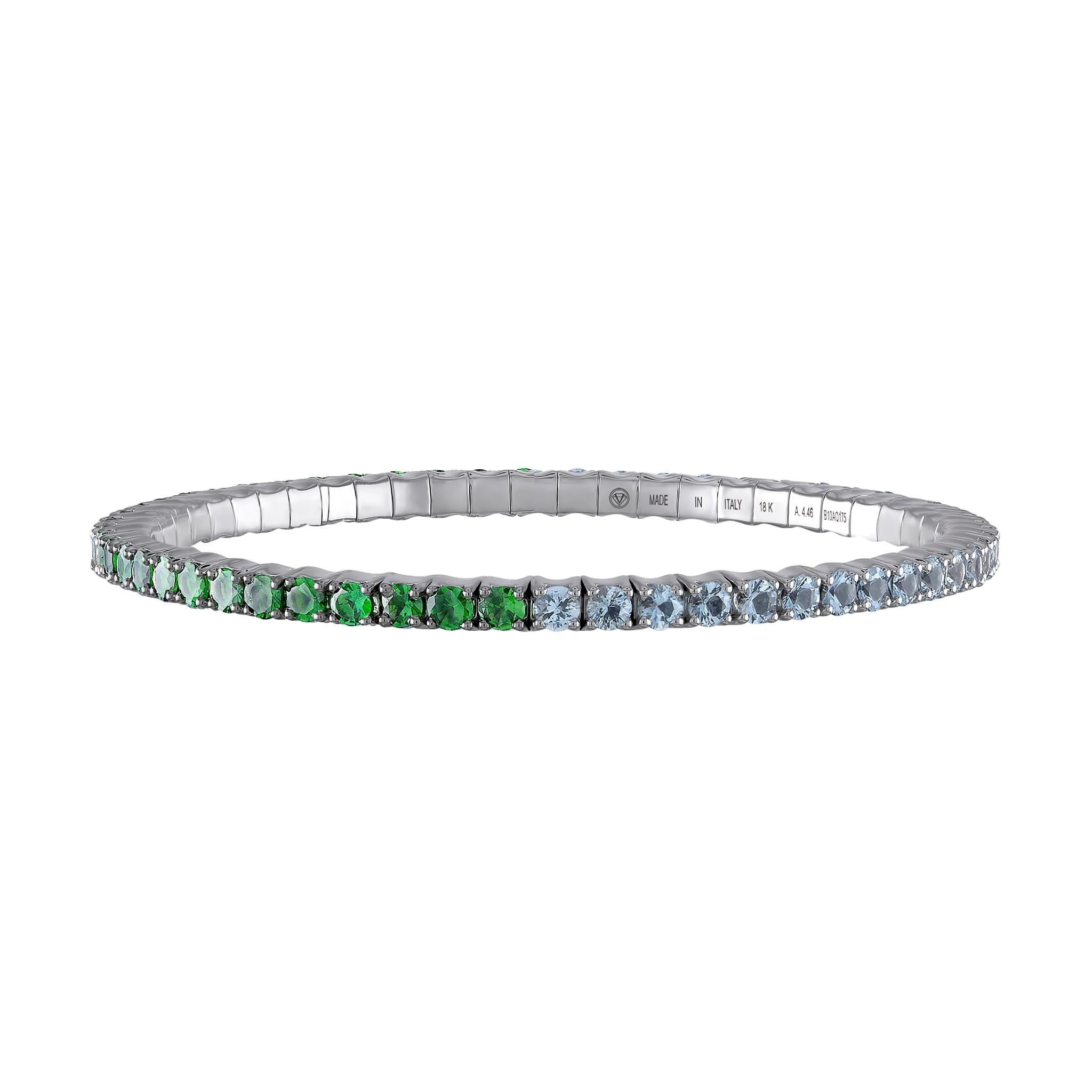 Tsavorites & Light-Blue Sapphire · Duet Bracelets