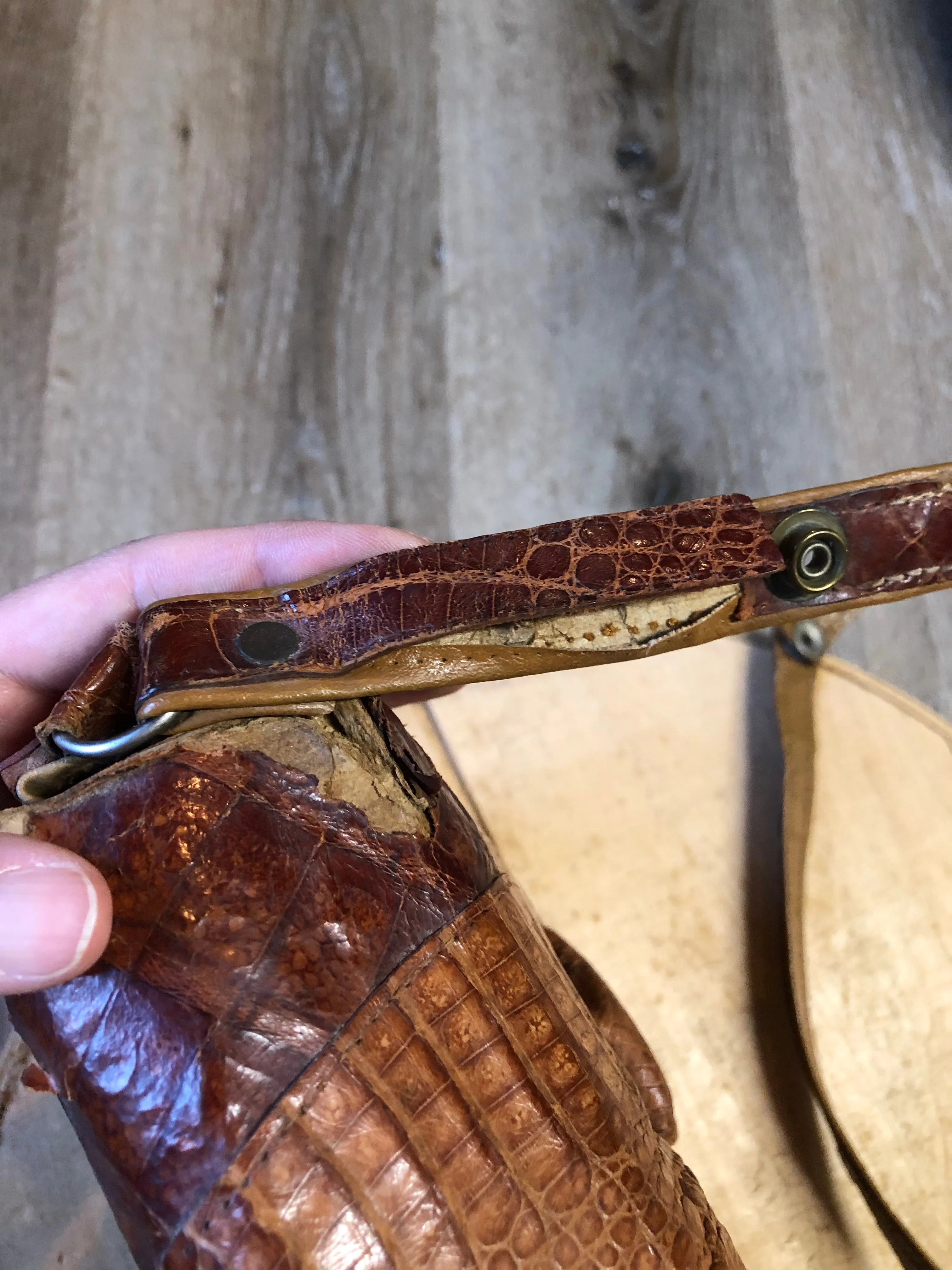 Vintage Alligator Crossbody Handbag SOLD