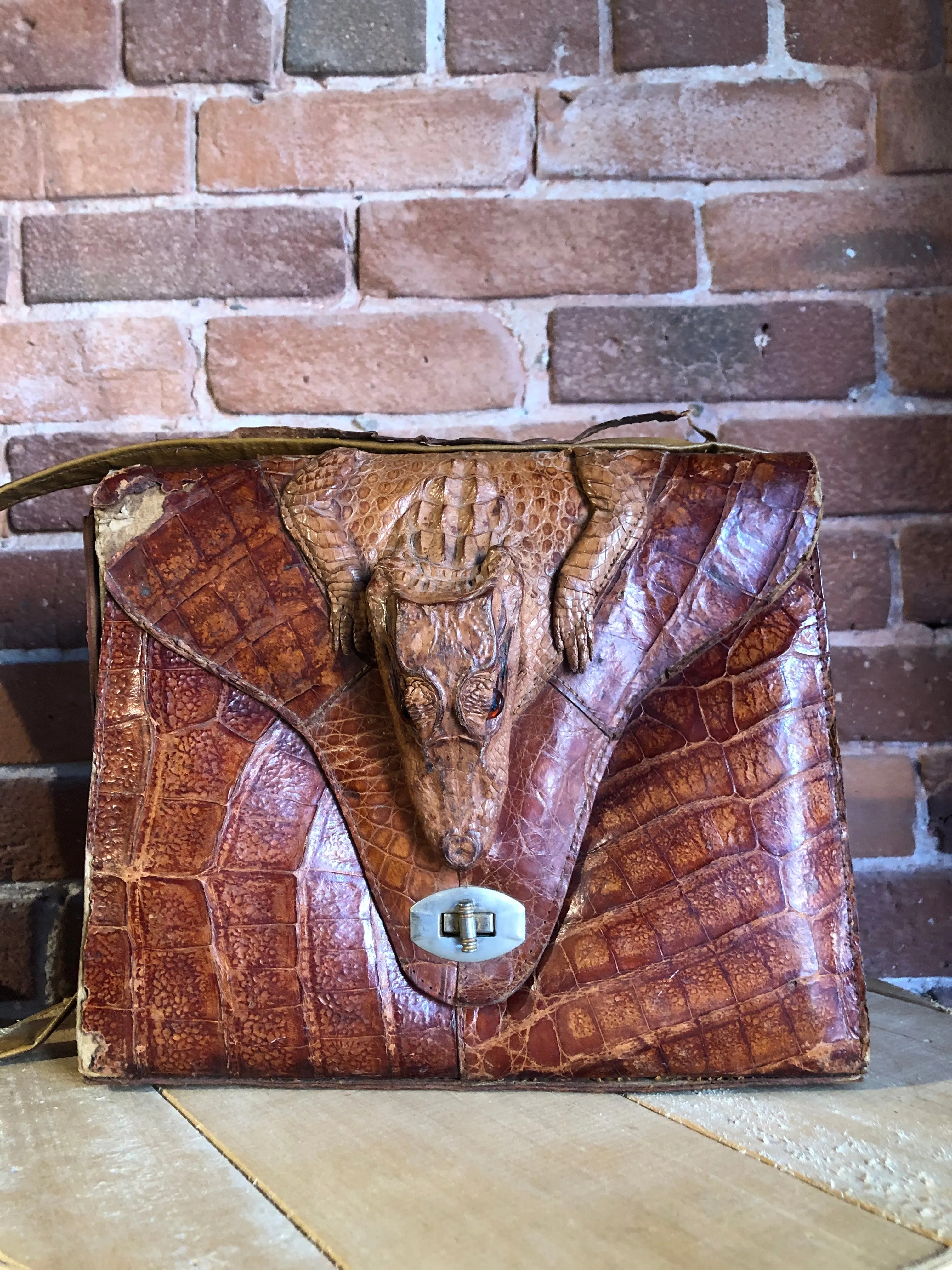 Vintage Alligator Crossbody Handbag SOLD