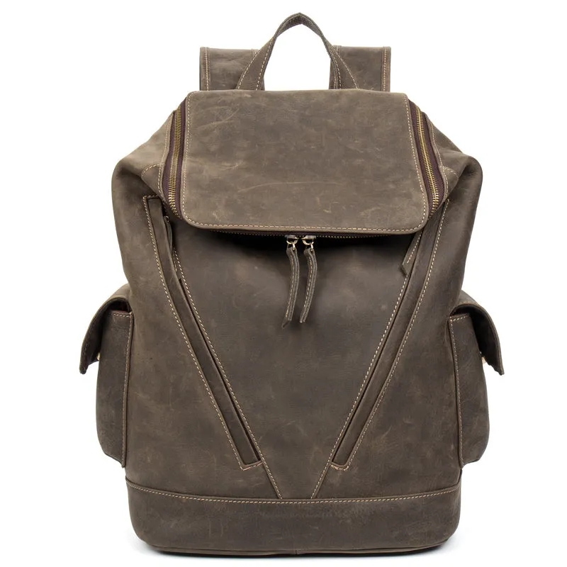 Vintage Handmade Leather Backpack YG1166