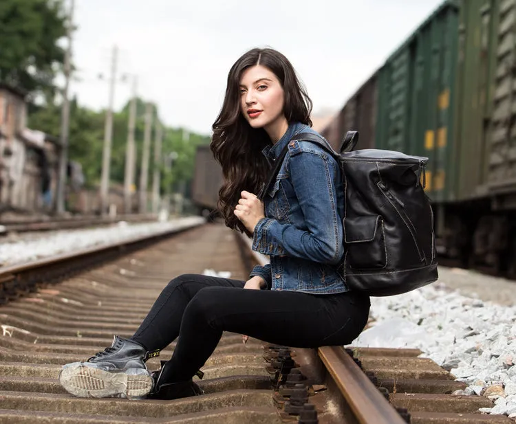 Vintage Handmade Leather Backpack YG1166