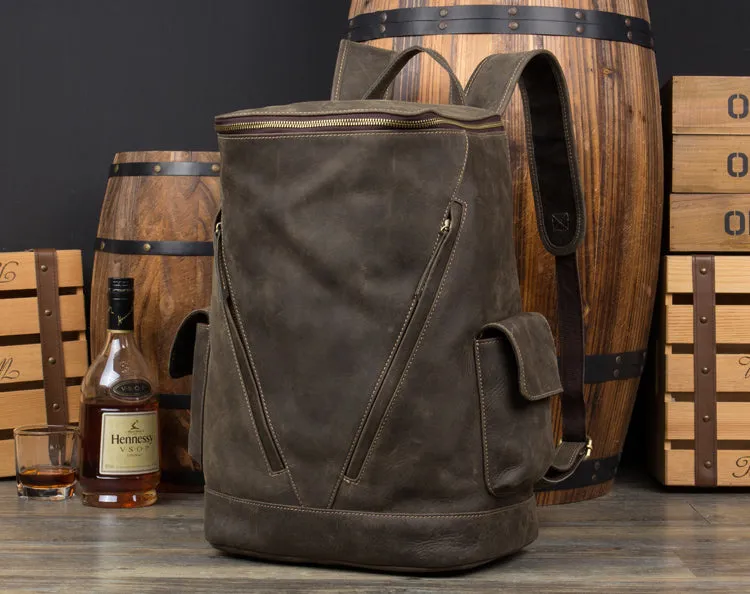 Vintage Handmade Leather Backpack YG1166