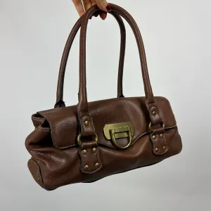 Vintage Latte Faux Leather Bag