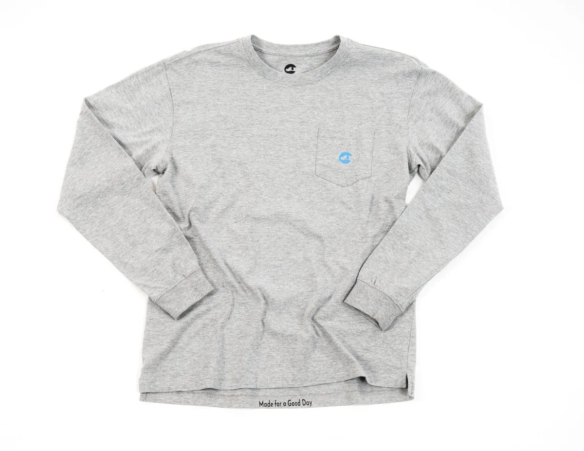 Vintage LS Cotton Tee- Grey Dogtowne Airlines