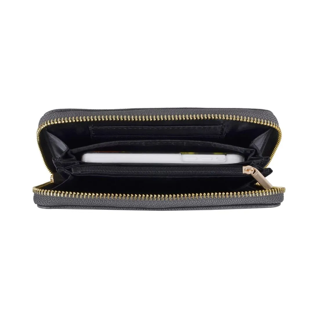 Womens Purse Classic Britt Faux Leather Clip On Wrist Strap